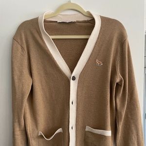 Maison Kitsuné Baby Fox Patch Bicolor Classic Cardigan